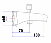 DIVERTER BATH WALL SPOUT