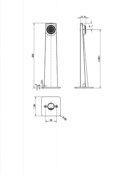 CASCADE BATH SPOUT MATTE BLACK