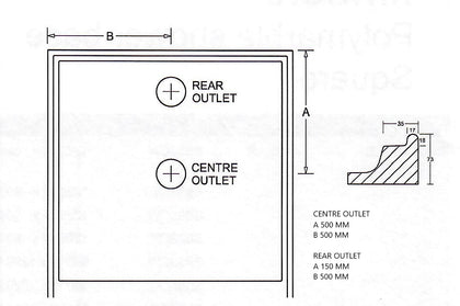 SQUARE SHOWER BASE 1000