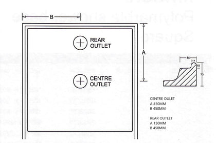 SQUARE SHOWER BASE 900