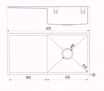 Square line Plus 870 L