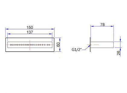 Spec BATH WALL SPOUT - PHD503