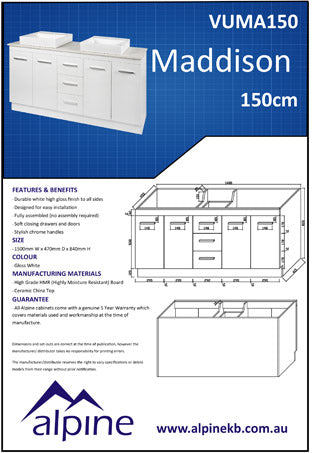vanity 1500mm