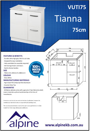 75cm Vanity Perth