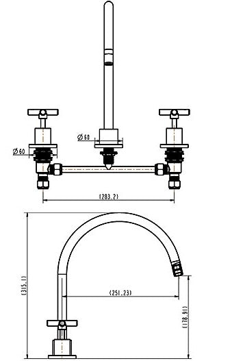 Santa Fe Hob Spa/sink Set